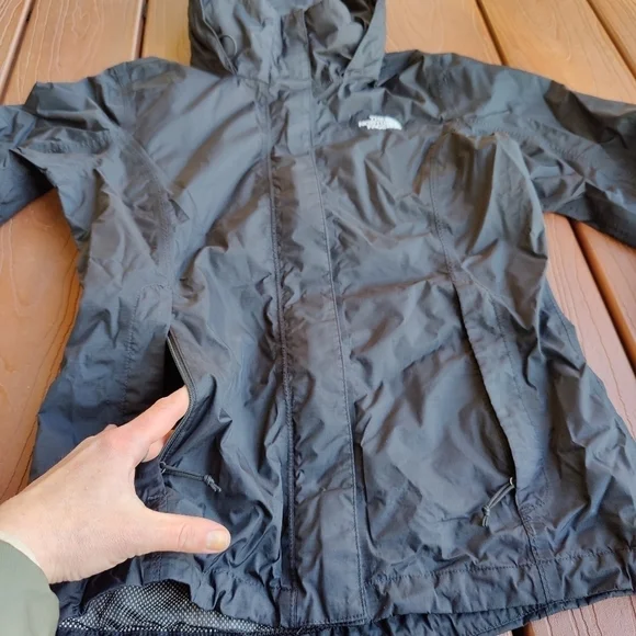 The North Face Hyvent Lightweight Jacket Black Zip Up Windbreaker Women's Small - Picture 4 of 13